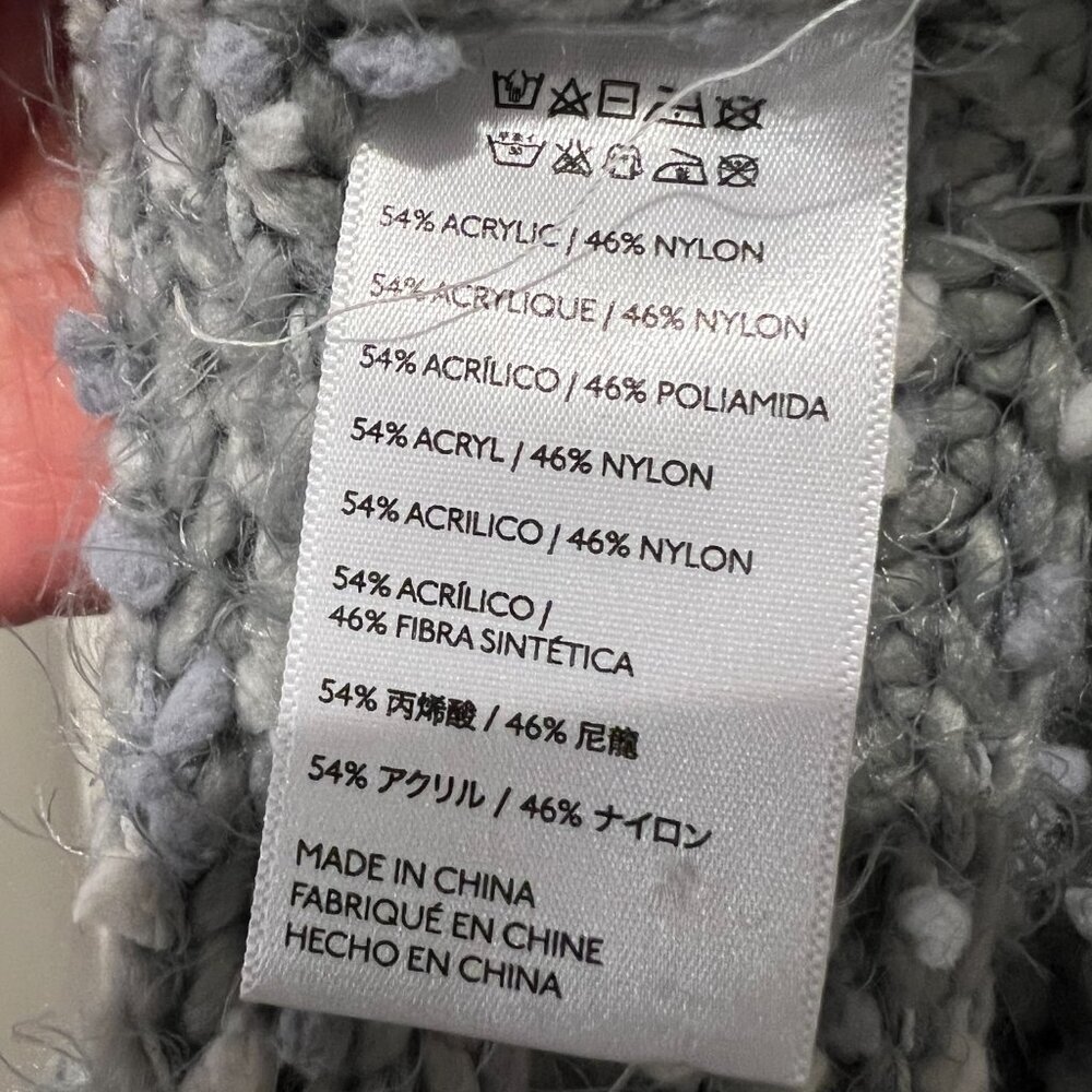 NWT Anthropologie Gray Chunky Metallic Infinity Scarf - Picture 8 of 9